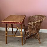 Small wicker armchair for children