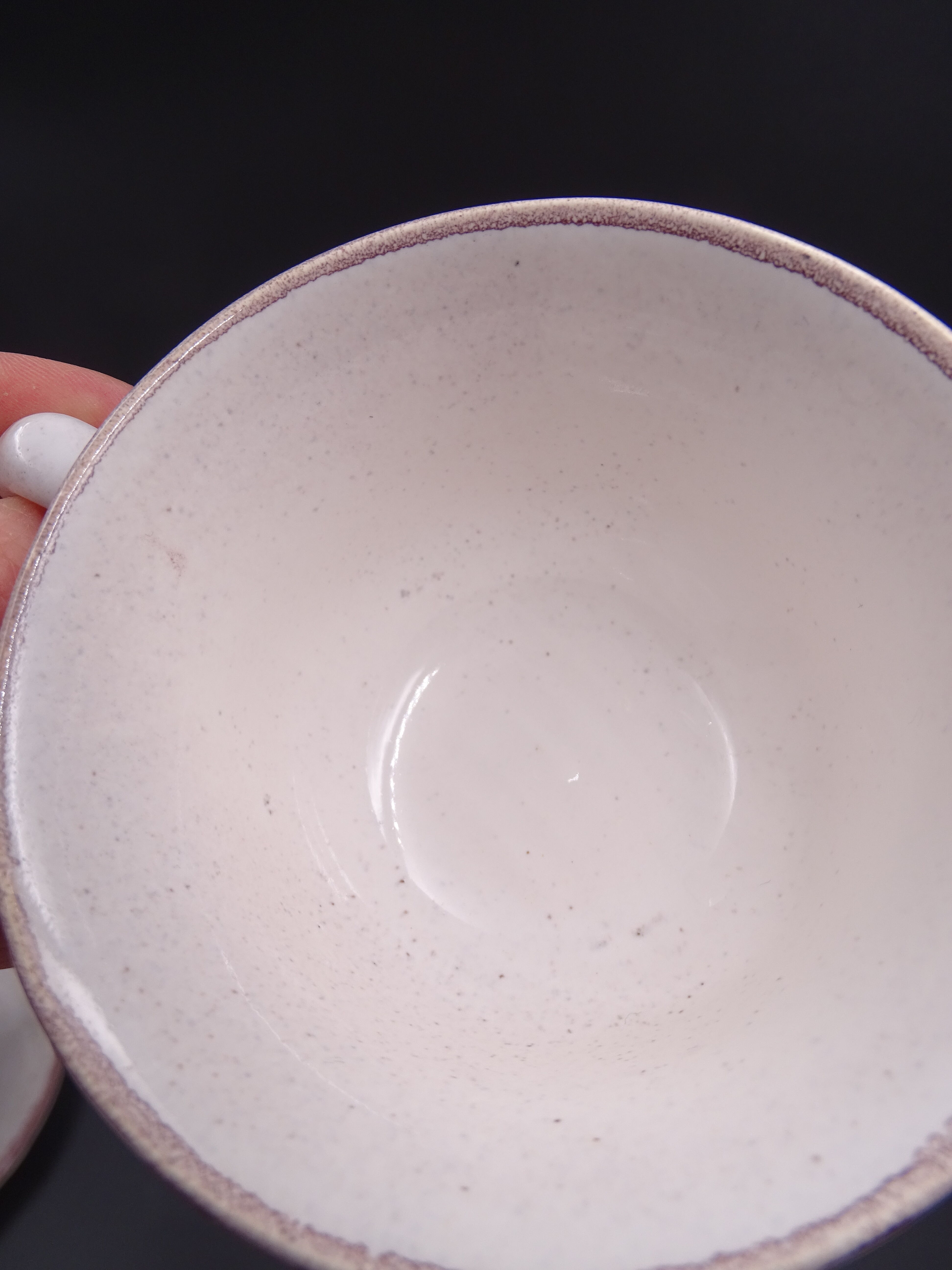 Set of 10 tea cups or coffee Niderviller model Cassandra - Flower decoration