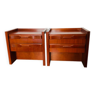 Pair of bedside tables with light - Meubles Gautier