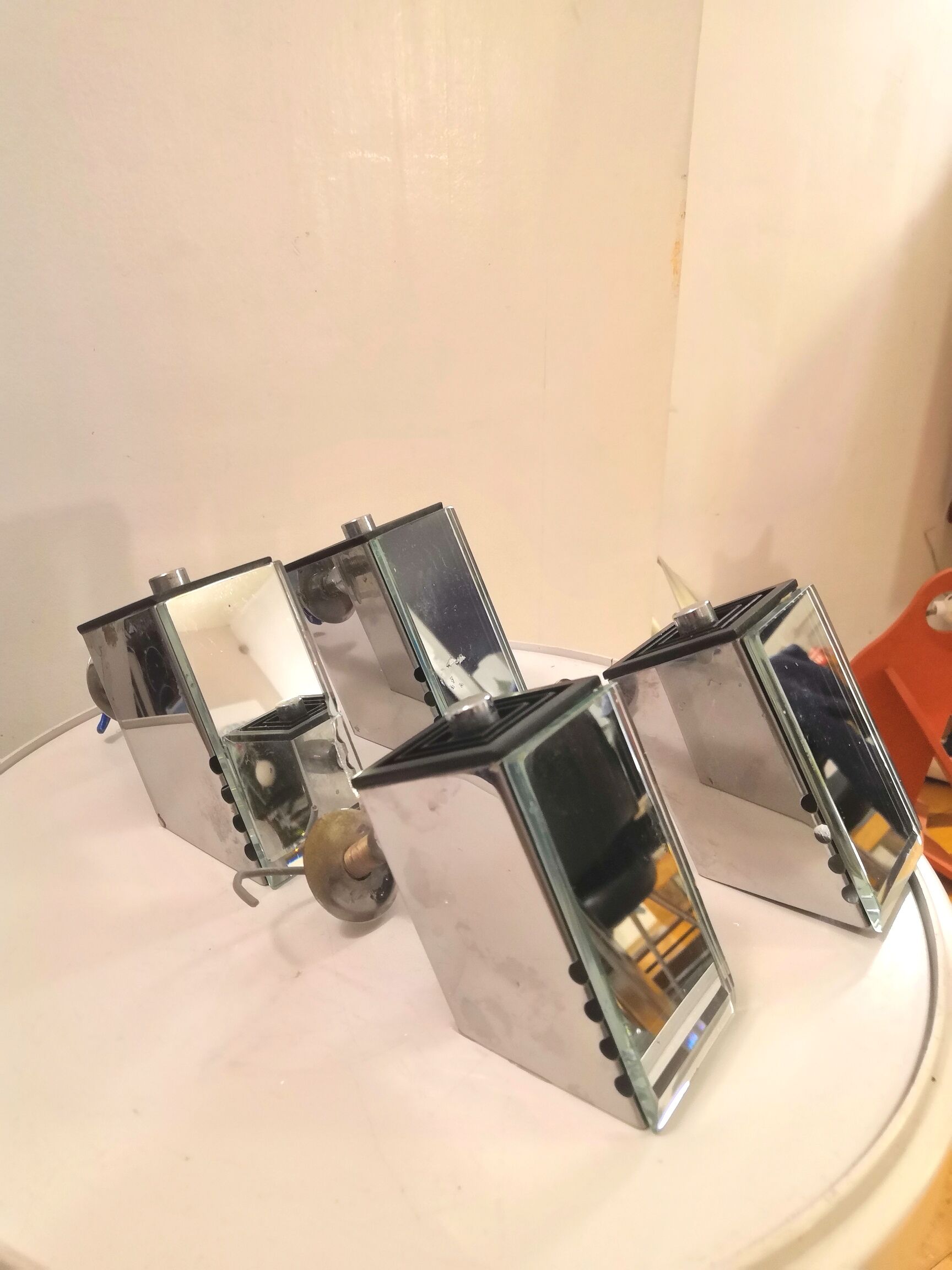 4 sconces spots and mirror of the 70s