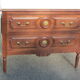 Commode sauteuse parisienne, 2 tiroirs, style Louis XVI