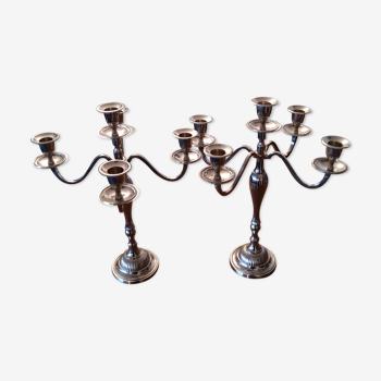 Pair of candlesticks 5 branches