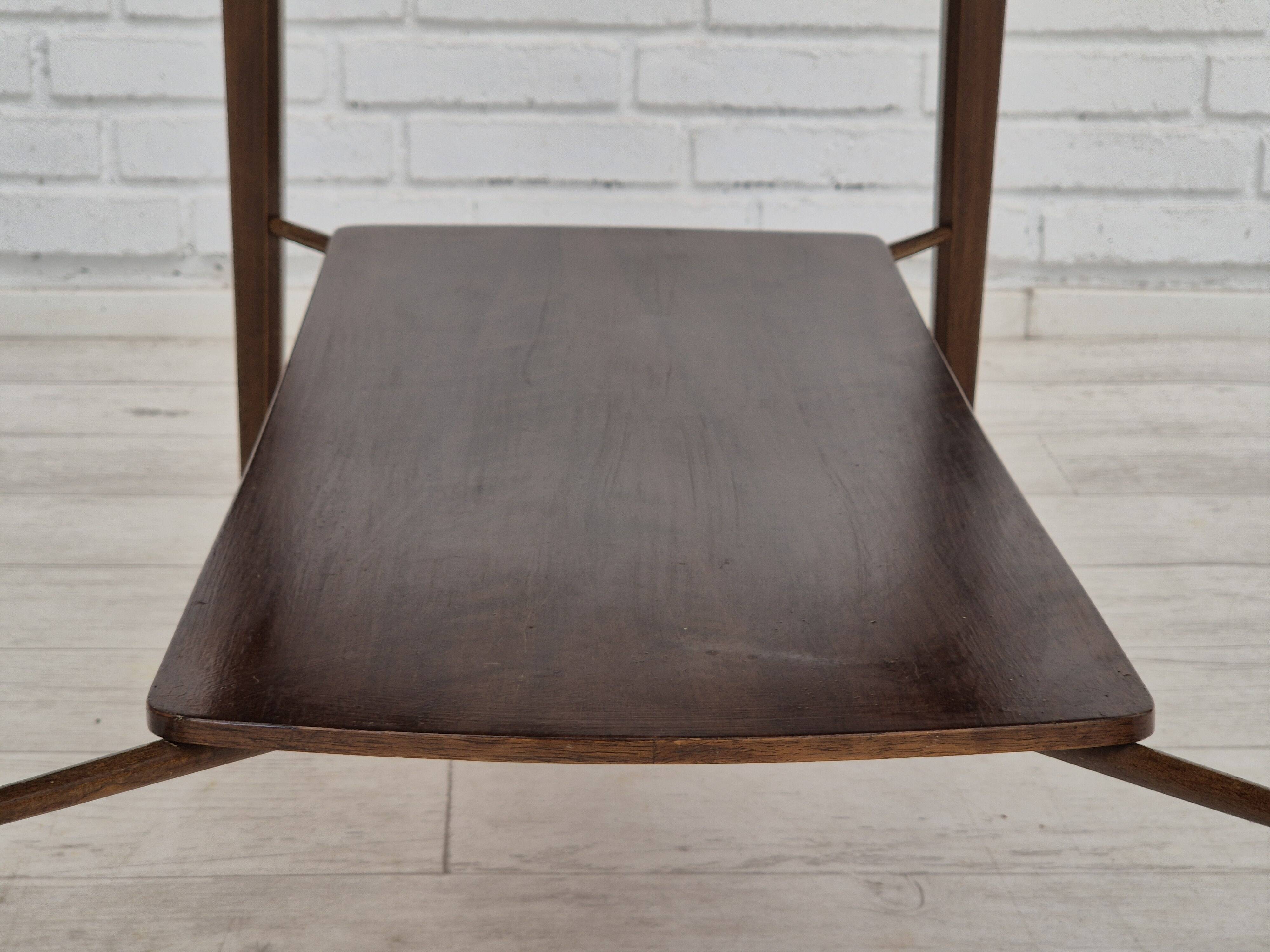 1970s, Danish design, sofa table, teak wood, beech wood, original.