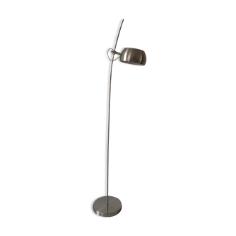 Brushed metal arc floor lamp 1970
