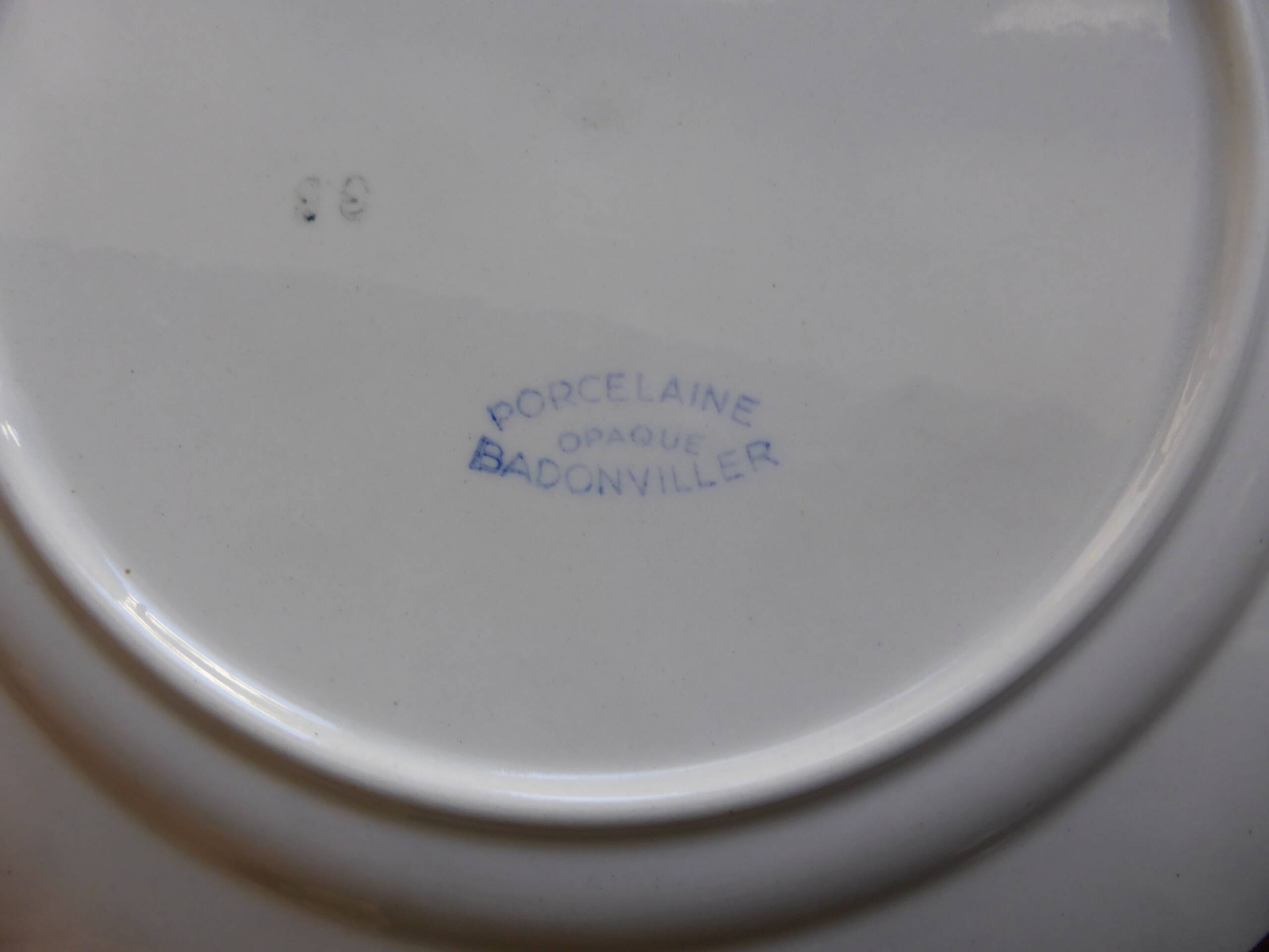 6 vintage flat plates from Badonviller 200825