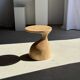 Sexy Neck - Solid wood (monoxyle) side table in natural colour H45