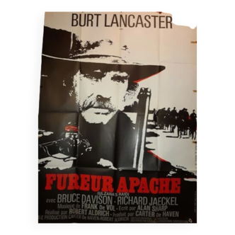 Affiche de cinéma Fureur Apache 120x160 cm