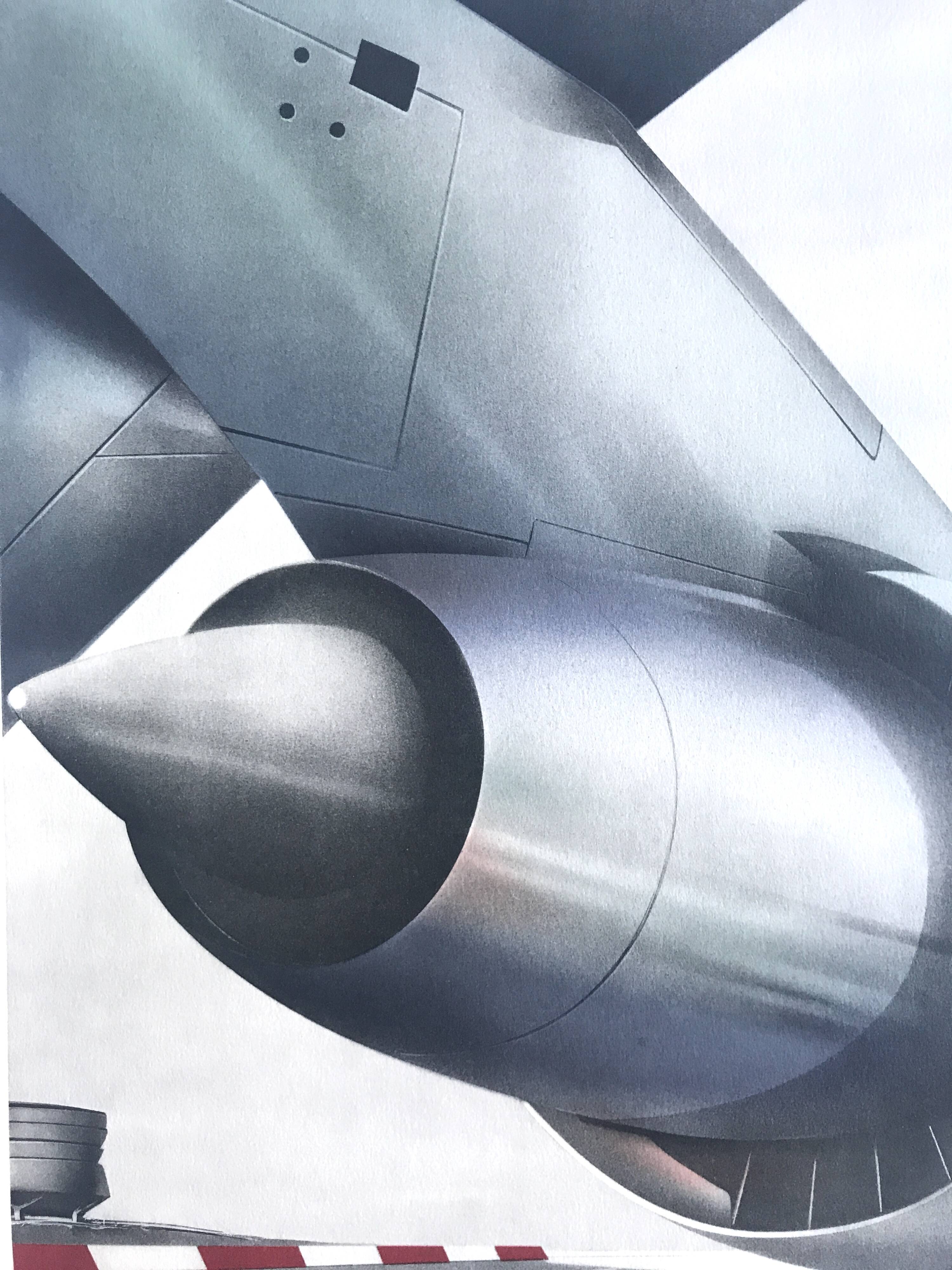 Peter klasen, aérodrome, 1978. lithographie originale
