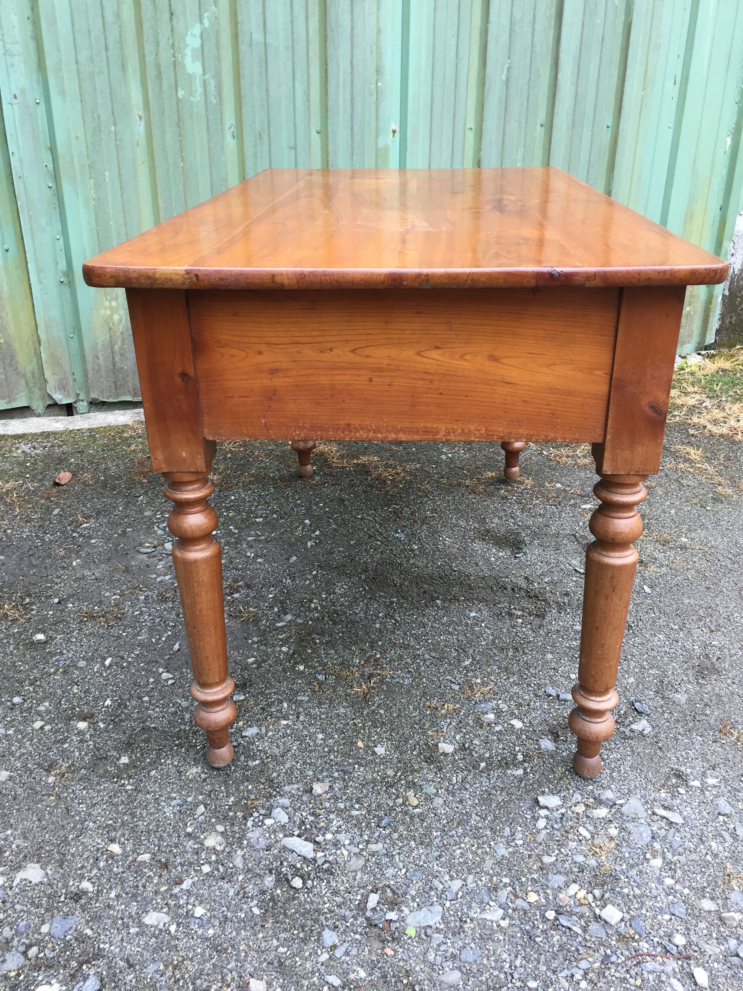 Louis Philippe style farmhouse table in solid cherrywood