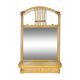 Miroir rotin avec tablette vintage années 60