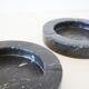 Pair of vintage ashtrays in black marble 1970