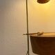 Large Italian brass counterweight lamp, 50s design