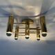 Vintage mid-century modern brass ceiling lamp Leola flushmount by Sciolari, Germany, 1970s