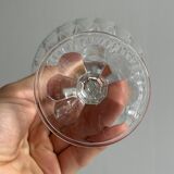 set of 3 chiseled glass glasses