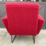 Vintage red designer armchair from the 1950s/1960s