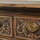 Richly carved English oak chest of drawers from the 18th century