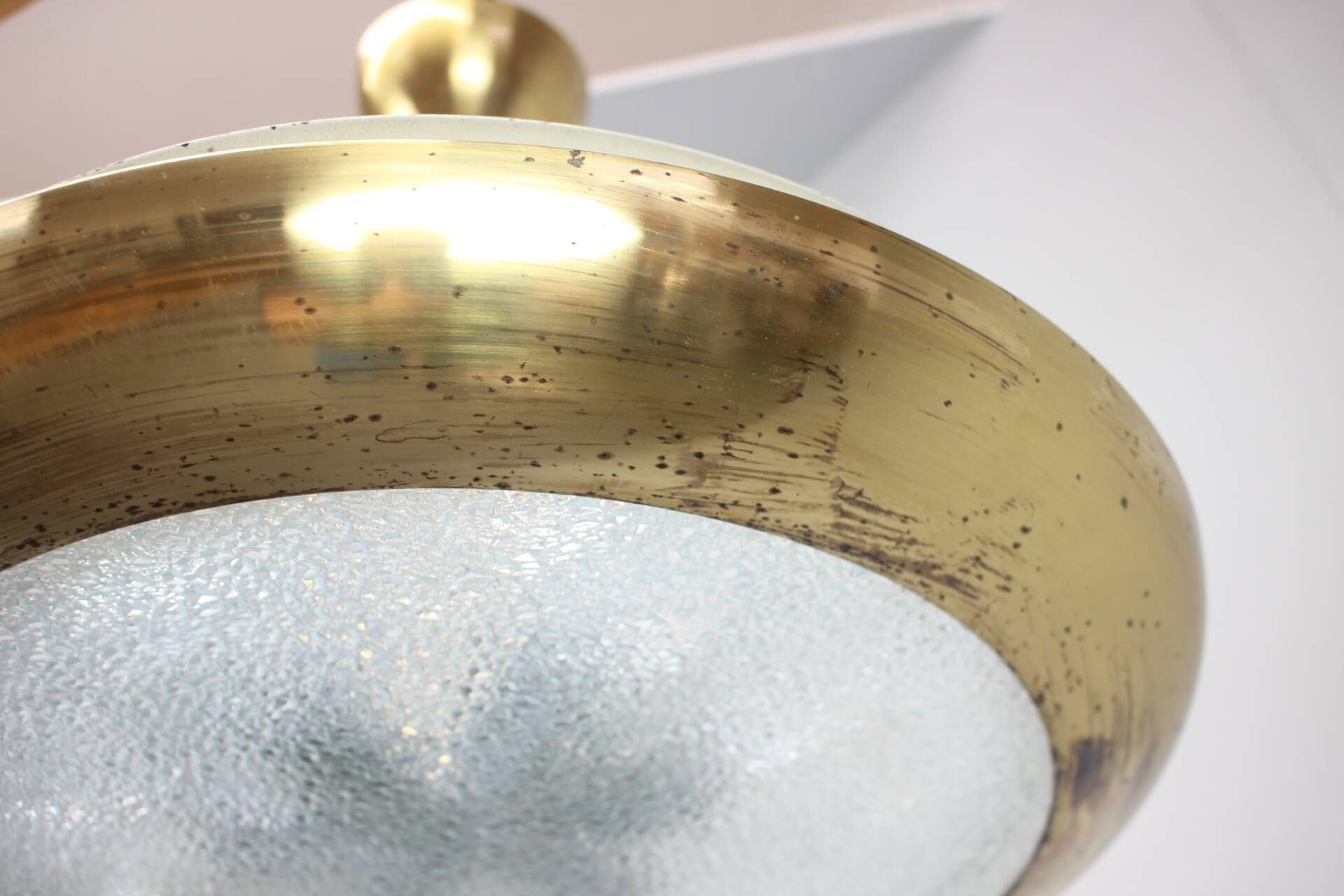 Bauhaus UFO pendant lamp by Josef Hurka for Napako, 1930s