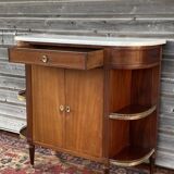 Mahogany console and mahogany veneer