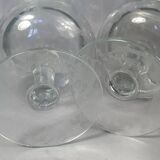 Pair of large antique Medici-shaped vases in engraved blown glass C412