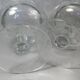 Pair of large antique Medici-shaped vases in engraved blown glass C412