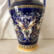 Renaissance decorated earthenware amphora vase from Gien