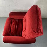 Red Club Chair with Fringe