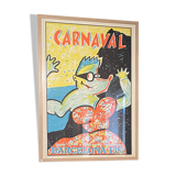 Old lithograph poster Javier Mariscal Carnival