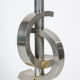 Sculptural lamp in chromed metal, 1970s