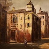 Italian landscape painting from 20th century