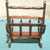 Wooden magazine rack, vintage