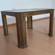 Table d'appoint, basse Hollywood Regency en laiton et verre