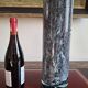 Large blown glass roller vase with speckled gray/purple camaieu decor