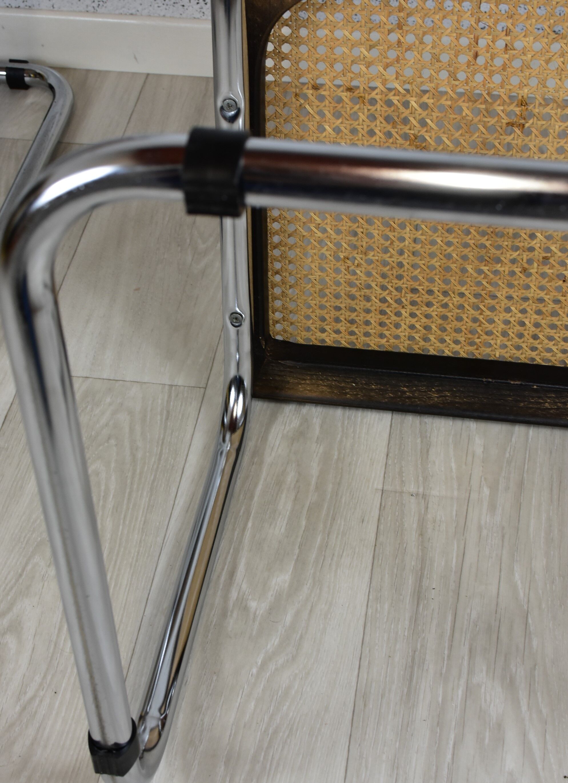 Pair of vintage chairs B32 Marcel Breuer, black