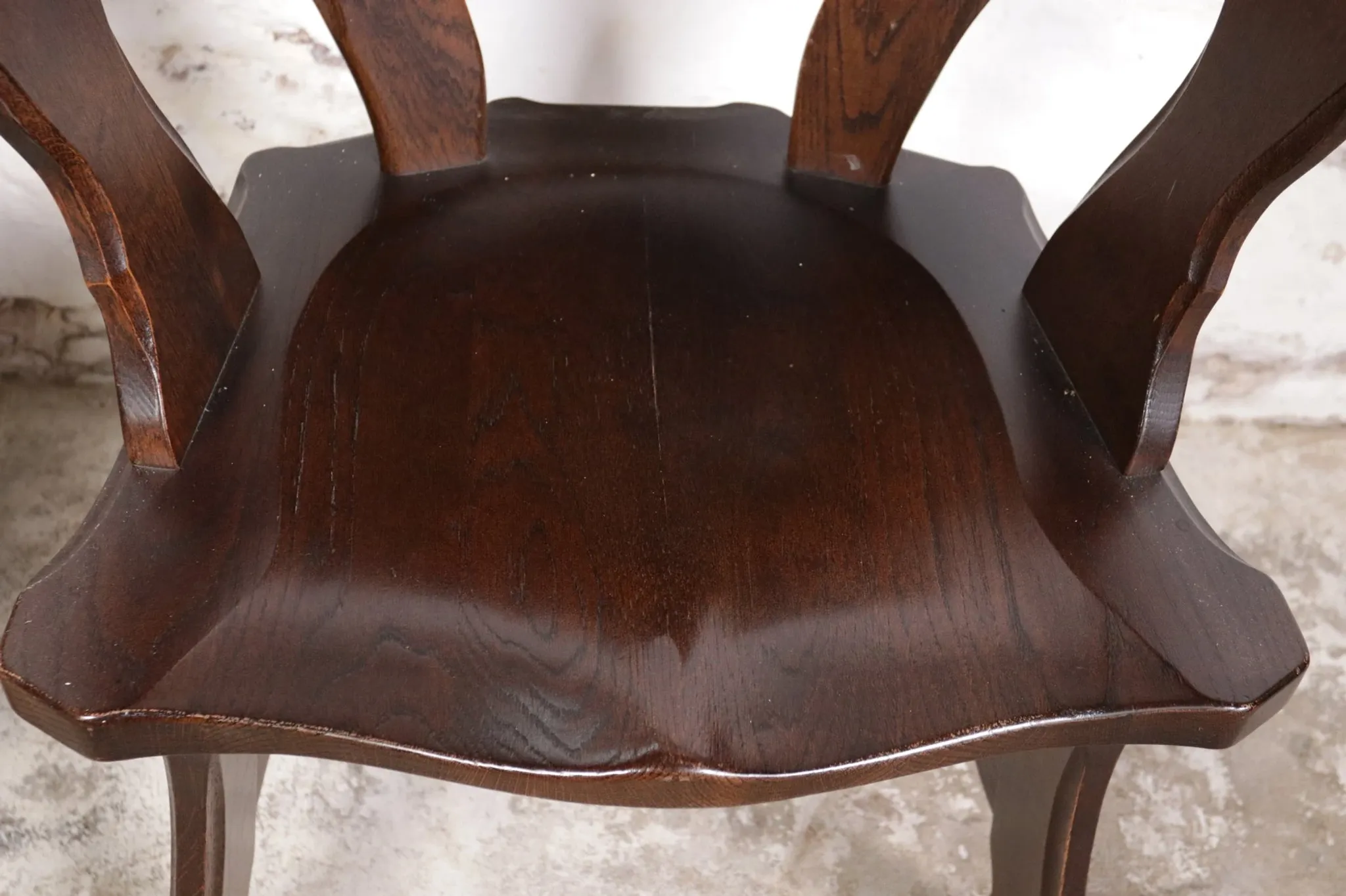 Story book brutalist wabi sabi oak fireplace lounge chairs