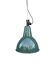 Lampe suspendue industrielle en émail vert OBg-3, années 1960