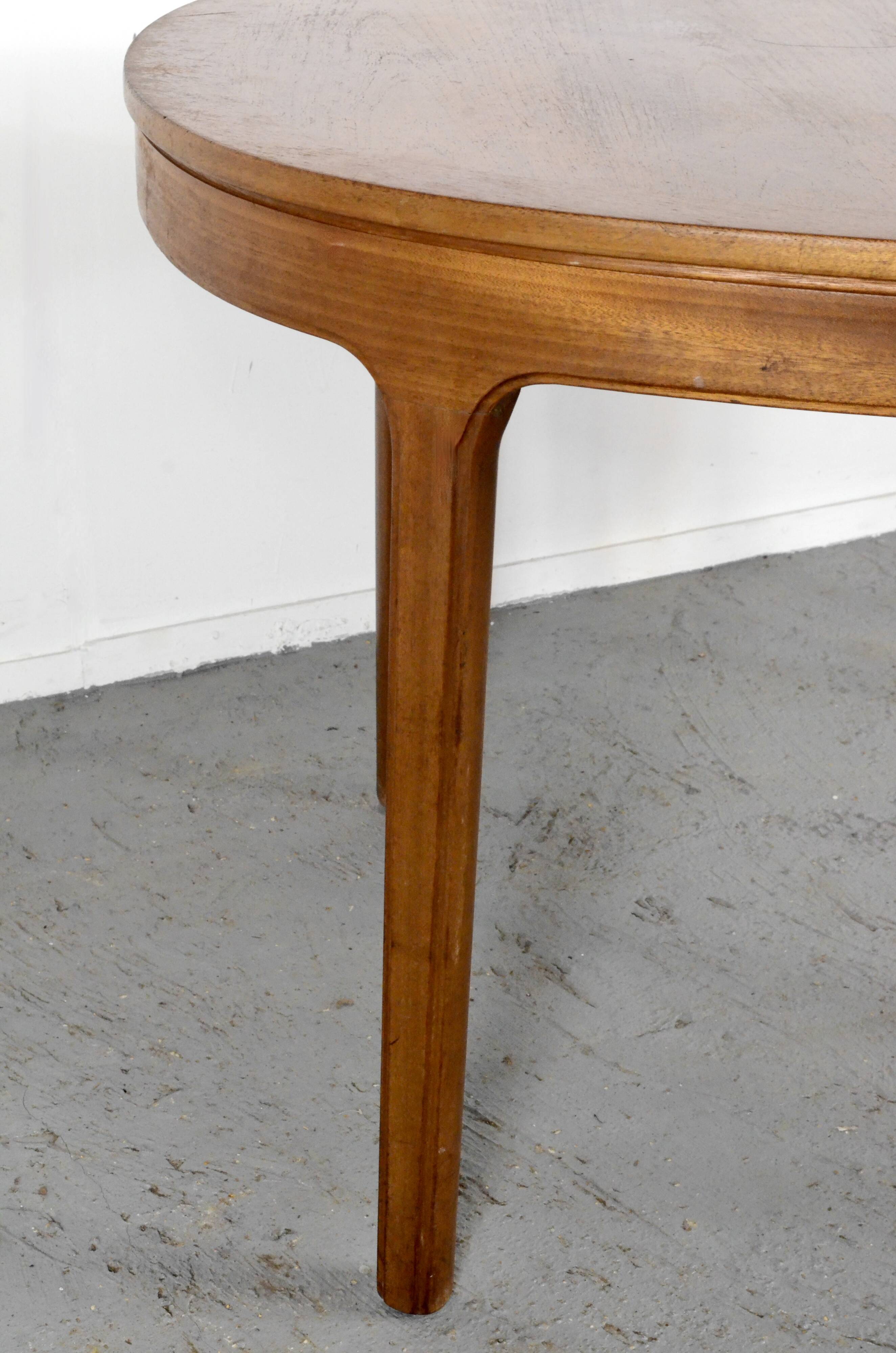 Table extensible oblongue Nathan en teck, style Midcentury. Vintage moderne