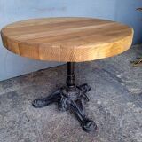 Bistro coffee tables 60/60cm thick solid wood top