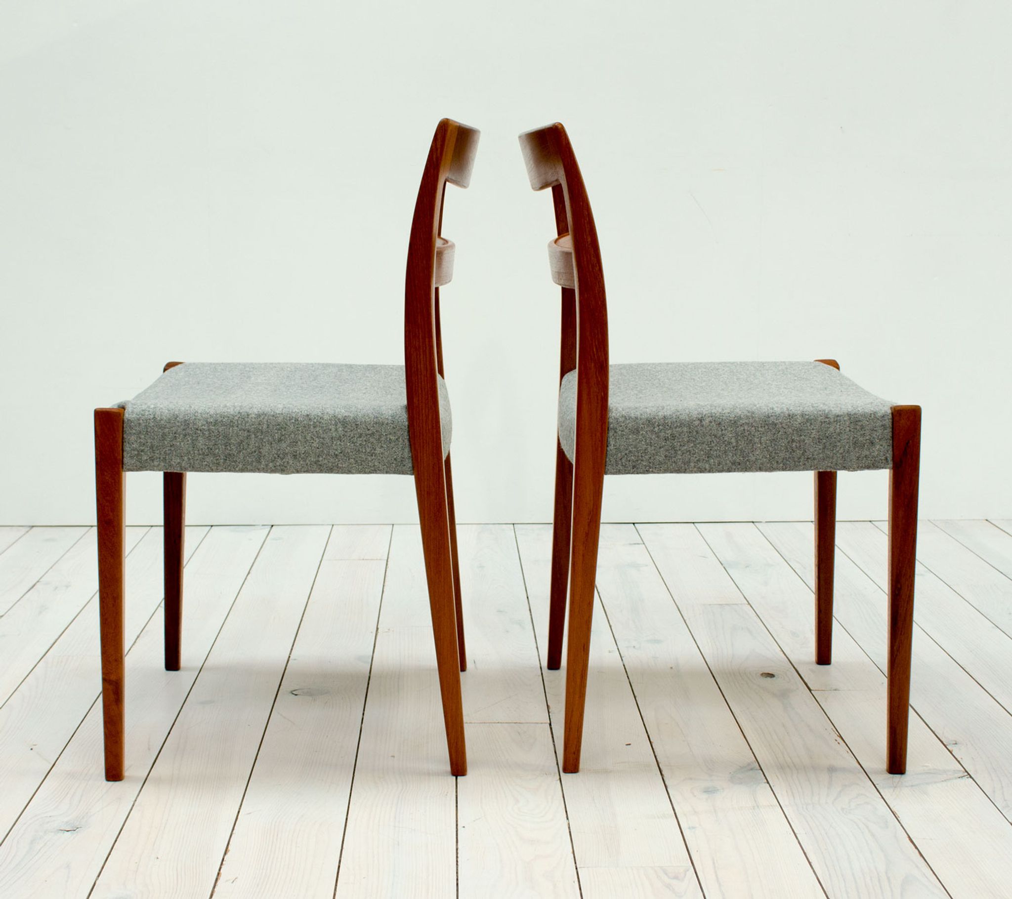 1960s Swedish garmi teak dining chairs by Nils Jonsson for Troeds, set of 6