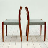 1960s Swedish garmi teak dining chairs by Nils Jonsson for Troeds, set of 6