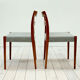 Ensemble de 6 chaises en teck garni par Nils Jonsson pour le fabricant suédois Hugo Troeds