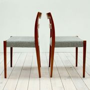 1960s Swedish garmi teak dining chairs by Nils Jonsson for Troeds, set of 6