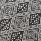 Handmade grey and white margoum carpet in natural wool