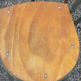 Set de 7 chaises de René Herbst métalliques assises bois