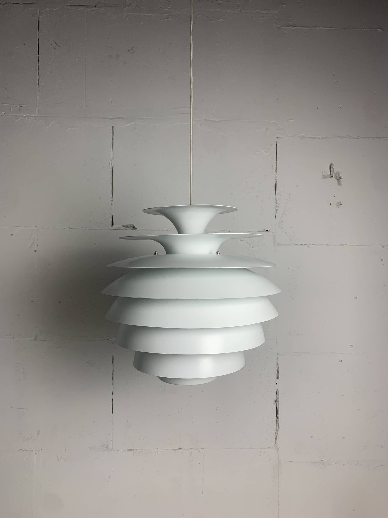 Danish Scandinavian artichoke "Barcelona" hanging pendant lamp by Bent Karlby, 1960s