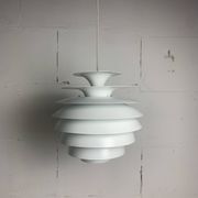 Danish Scandinavian artichoke "Barcelona" hanging pendant lamp by Bent Karlby, 1960s