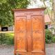Bressane wardrobe in walnut in Louis XV style, 19th century.