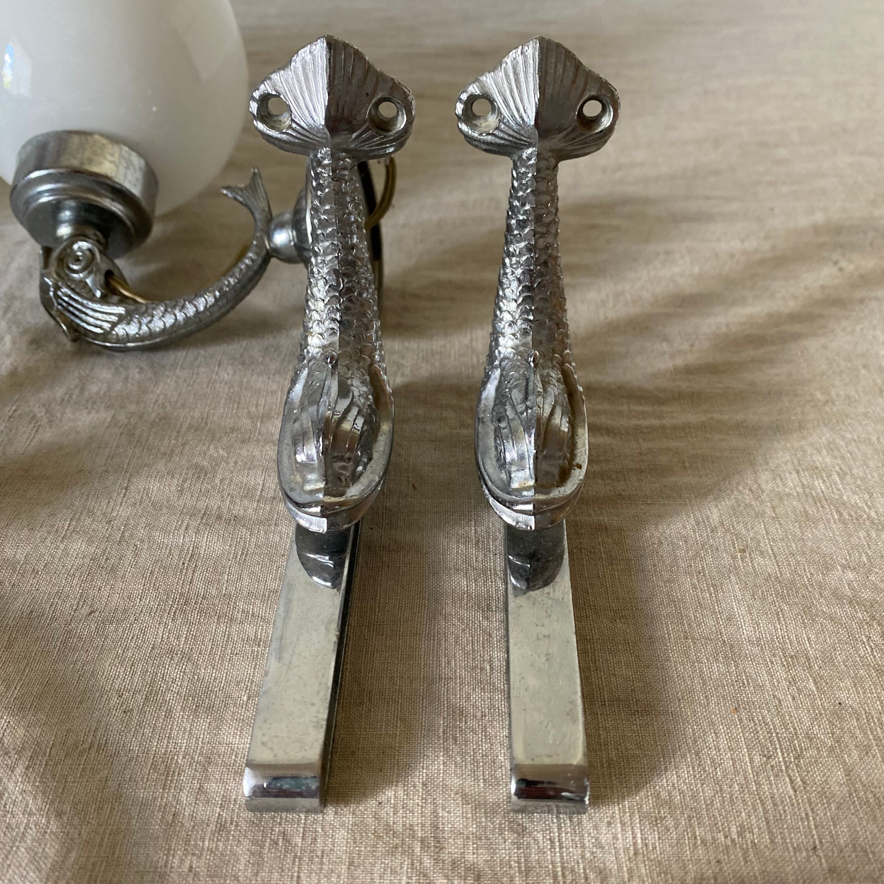 Fish themed wall lamps and bathroom set