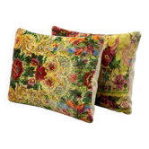 Set of 2 vintage velvet cushion covers 43x61 cm
