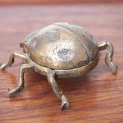 Vintage ashtray brass ladybug