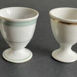 4 coquetiers céramique ancienne